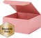 Pink Magnetic Gift Box with Lid (6 × 6 × 3 in) – Small Luxury Gift Box with Crinkle Paper for Jewelry, Candies, Accessories & Presents